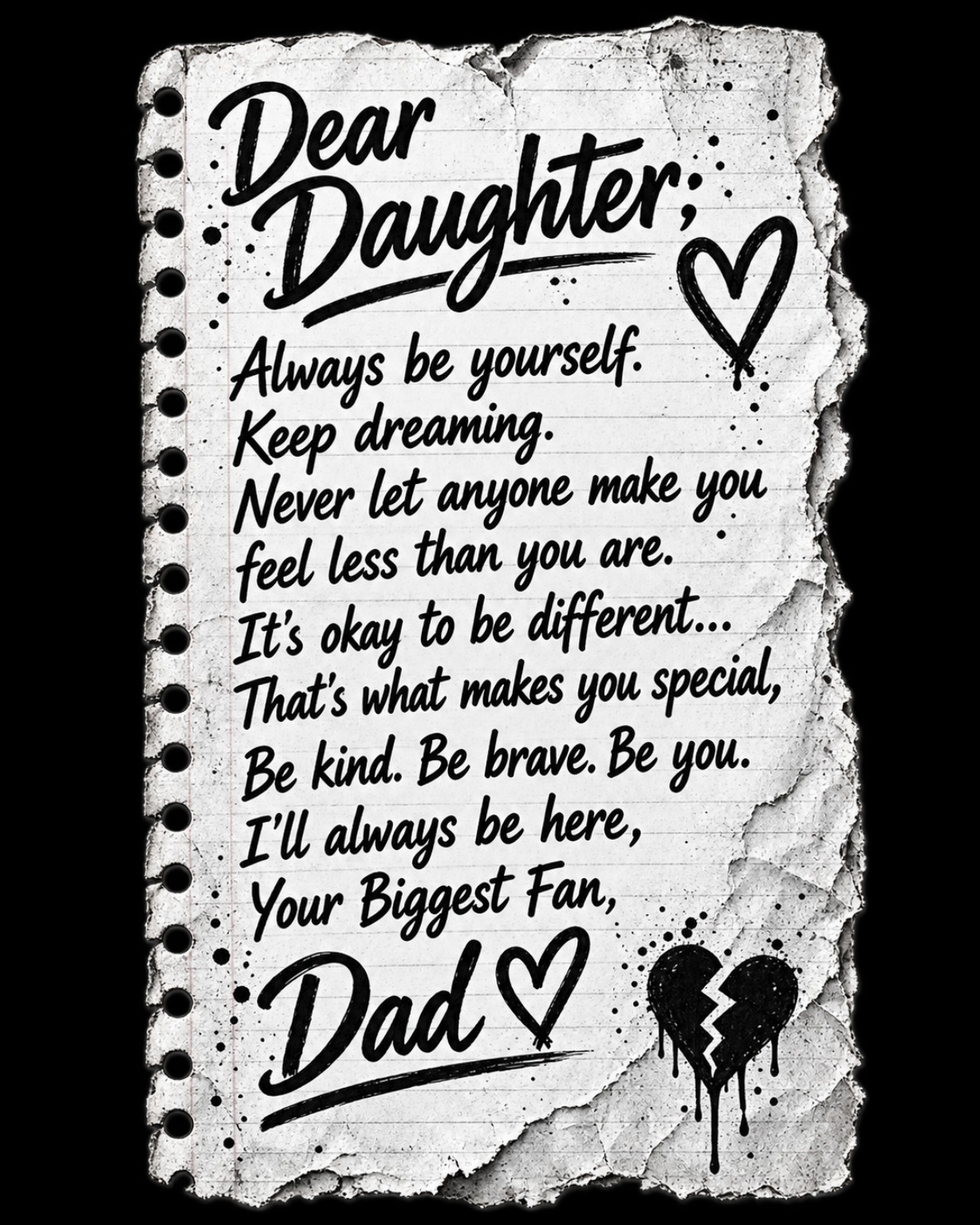 Dear Daughter T-shirt back