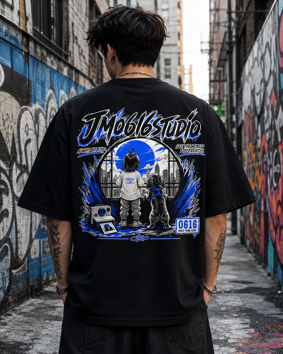 Window to Her World T-shirt in graffiti alley